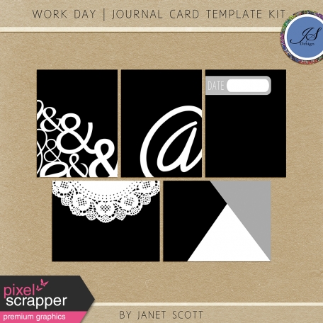 Work Day - Journal Card Template Kit