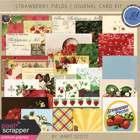 Strawberry Fields - Journal Card Kit