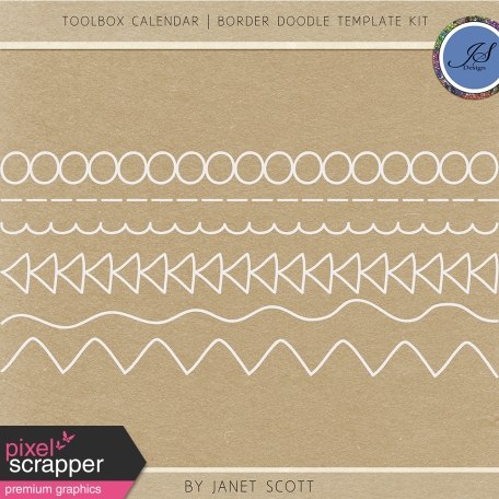 Toolbox Calendar - Border Doodle Template Kit
