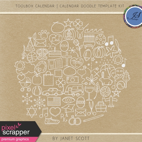 Toolbox Calendar 2 - Calendar Doodle Template Kit