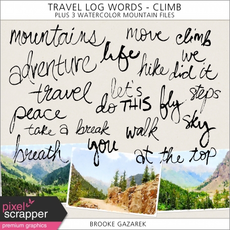 Travel Log Words - Climb Kit