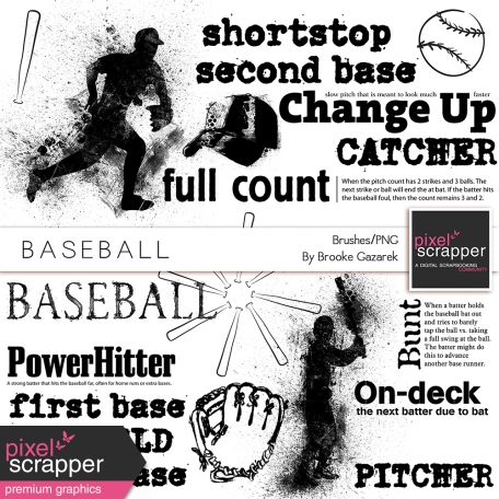 Baseball Brushes/PNGs Kit