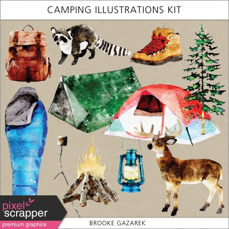 Camping Illustrations Kit