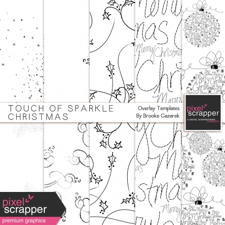 Touch of Sparkle Christmas Overlay Templates Kit