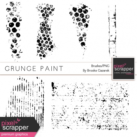 grunge paint brushes