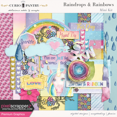 Raindrops and Rainbows (Watercolor Fantasy) Mini Kit