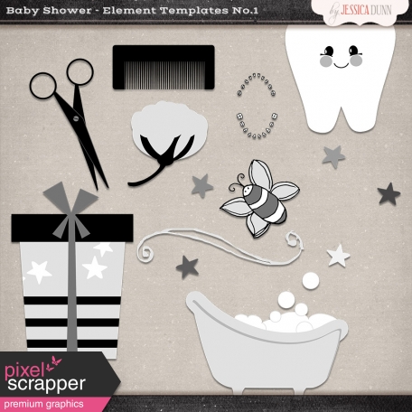 Baby Shower Element Templates No 1