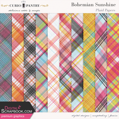 Bohemian Sunshine Plaid Papers