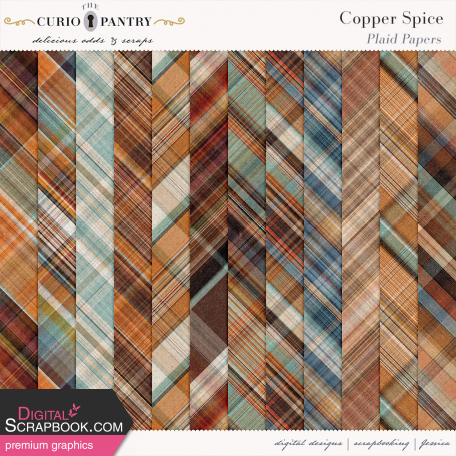 Copper Spice Plaid Papers