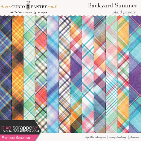 Backyard Summer Plaid Papers
