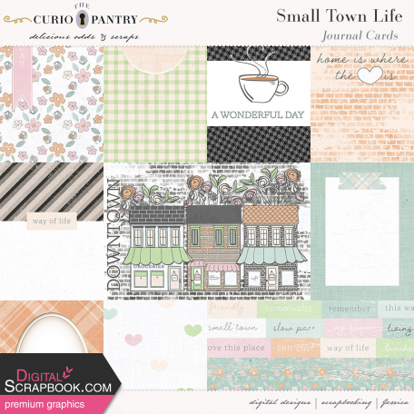 Small Town Life Journal Cards