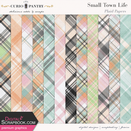 Small Town Life Plaid Papers