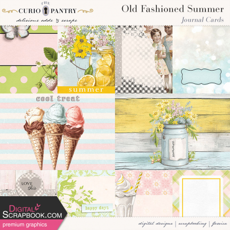 Old Fashioned Summer Journal Cards
