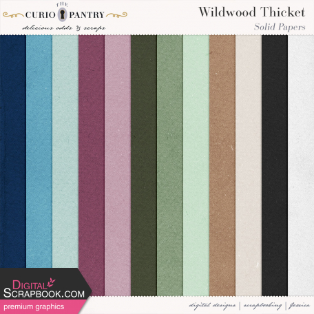 Wildwood Thicket Solid Papers