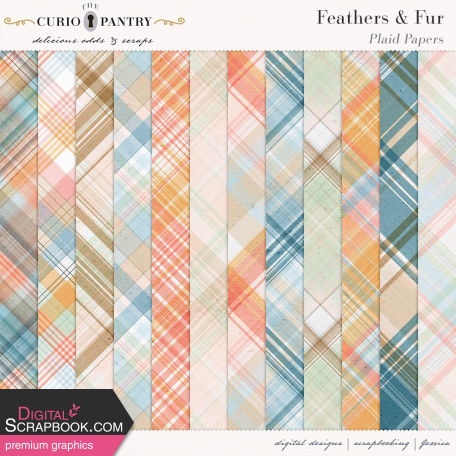 Feathers and Fur Plaid Papers