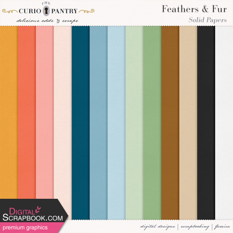 Feathers and Fur Solid Papers