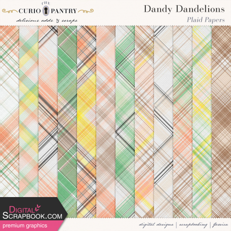 Dandy Dandelions Plaid Papers