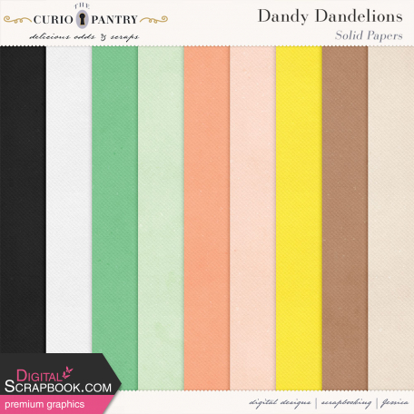 Dandy Dandelions Solid Papers