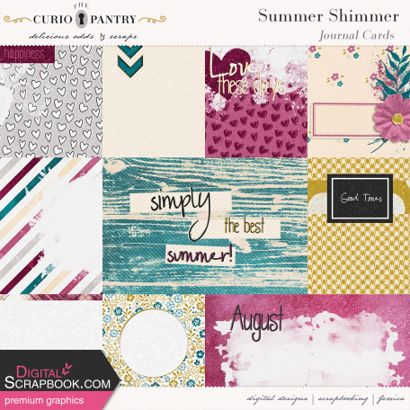 Summer Shimmer Journal Cards