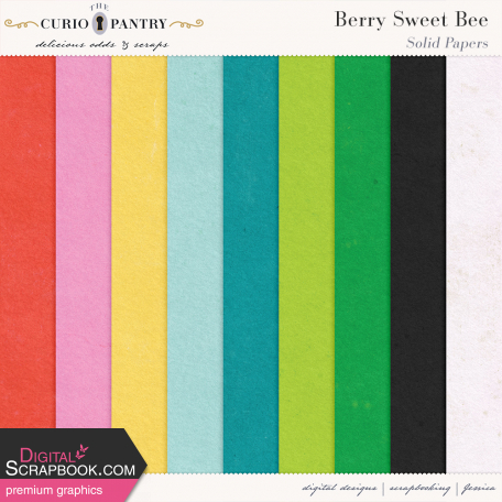 Berry Sweet Bee Solid Papers