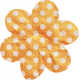 No Tricks, Just Treats- Orange and White Polkadot Flower