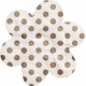 No Tricks, Just Treats- Tan and White Polkadot Flower