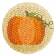 Turkey Time - Pumpkin Fabric Button