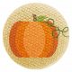 Turkey Time- Pumpkin Fabric Button