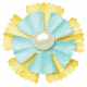 Simple Pleasures- Yellow Bluegreen Flower