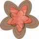 Sweet Valentine Elements- Pink Brown Flower