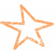 Lil Monster Orange Star Outline Stamp