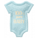 Oh Baby, Baby- Blue Felt Onesie