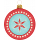 Christmas In July- CB- Round Ornament- Red &amp; Blue