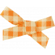 School Fun- Orange Gingham Bow