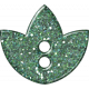 Paris Glitter Button- Teal