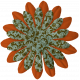 Orange/Pattern Flower