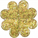 Sofia Glitter Flower- Yellow