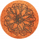 Discover Circle- Floral Orange