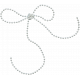 Bow 35- White Beads
