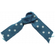 Khaki Scouts Bow - Blue Polka Dot