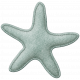 Coastal Starfish Felt - Teal