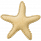 Coastal Starfish Felt - Yellow