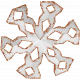 Paper Glitter Snowflake- Orange
