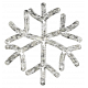 Snowflake Glitter Sticker- White