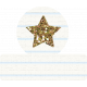 Glitter Star Tab- Gold &amp; White