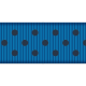 Medium Ribbon- Polka Dots 01- Blue &amp; Navy
