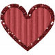 Cardboard Glitter Heart- Red- Small