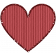 Cardboard Glitter Heart- Red