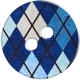 Blue Argyle Button