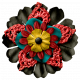 Arrgh!- Black &amp; Red Stacked Flower